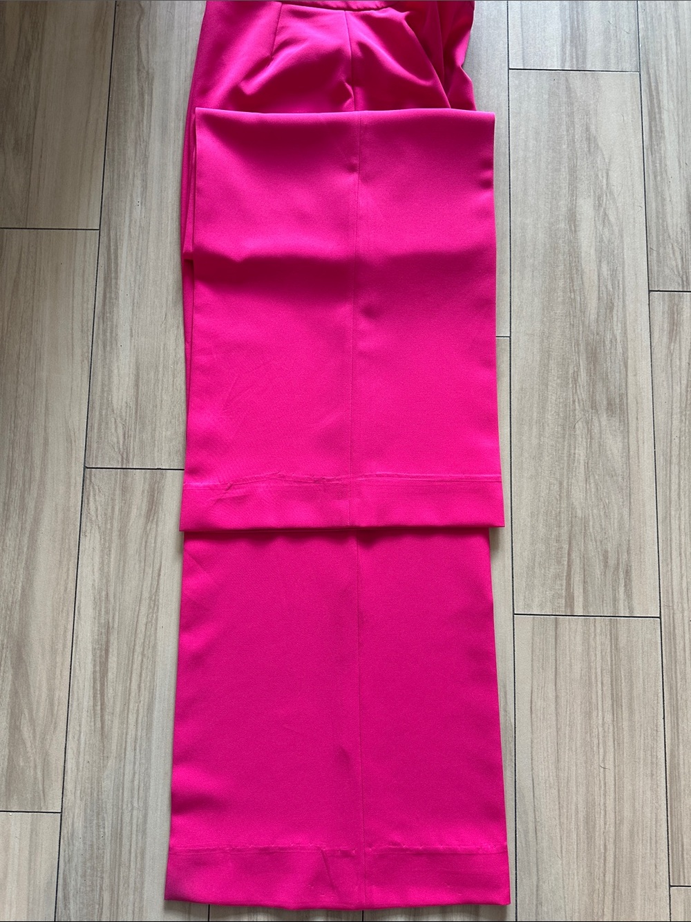 NADINE MERABI Hot Pink Wide-Leg High-Waist Pants - Picture 5 of 5